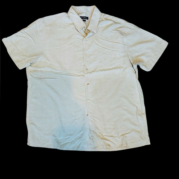 Club Room men’s tan size large Casual Button Down Shirt - Picture 1 of 4